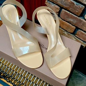 GIANVITO ROSSI
Metropolis 70 PVC slingback sandals